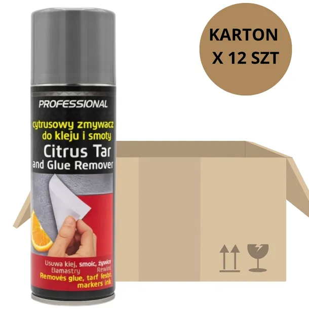 ZESTAW 12X SJD Zmywacz Cytrusowy 400ml - spray do usuwania naklejek |KARTON