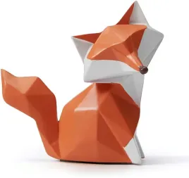 figurka-lisa-10-cm-pomaranczowa-zywica-geometryczna-dekoracja