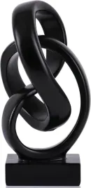 rzezba-wezel-abstrakcyjna-zywica-czarna-264-cm-dekoracja-biurka