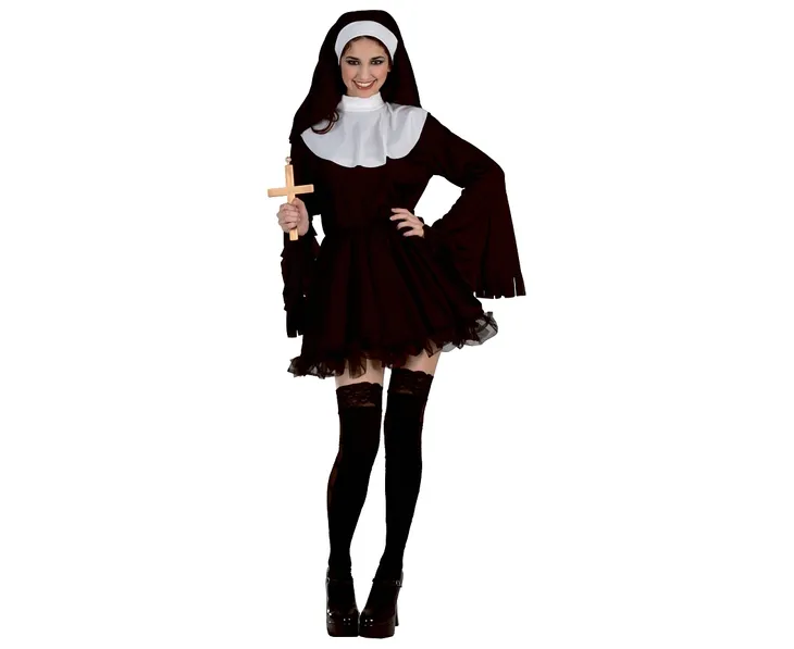 STRÓJ ZAKONNICY KOSTIUM ZAKONNICA GRZESZNICA HALLOWEEN PRZEBRANIE M
