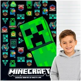 zeszyt-szkolny-a5-w-linie-linia-32-kartki-minecraft-creeper-klocki-astra