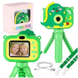 aparat-fotograficzny-cyfrowy-dla-dzieci-na-statywie-dinozaur-zielony-kx2