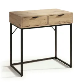 konsola-stolik-loftowy-elano-2-szuflady-80-cm-dab-artisan-czarne-nogi