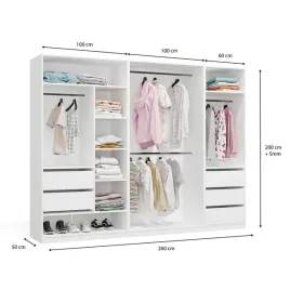 garderoba-modulowa-openo-zestaw-260-200-biala-szuflady-drazki-polki