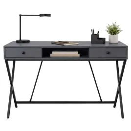 biurko-industrialne-komputerowe-grafit-crossline-120-cm-2-szuflady-1-polka