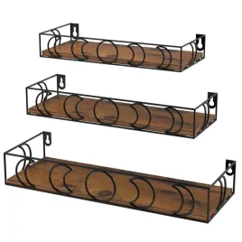 regaly-wiszace-zestaw-3-polki-406cm-drewniany-braz-metalowe-wsporniki
