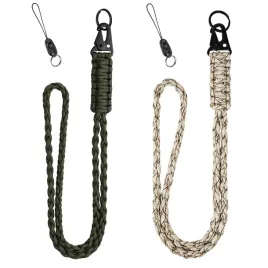 smycz-paracord-na-szyje-55cm-zestaw-2-szt-plecionana-zielony-braz
