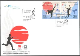 turcja-2021-fdc-koperta-letnie-igrzyska-olimpijskie-tokio-2020