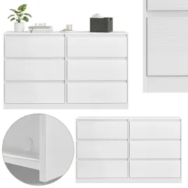 komoda-songmics-1194x40-x75cm-6-szuflad-biala