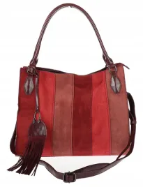 torebka-damska-shopper-worek-zamszowa-boho-fredzle-na-ramie-mc796-bordowa