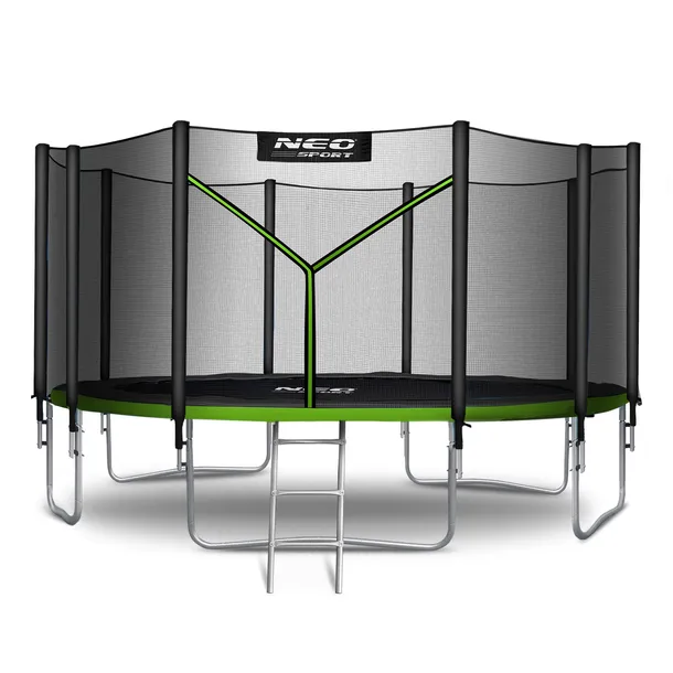 TRAMPOLINA OGRODOWA DLA DZIECI Z SIATKĄ ZEWNĘTRZNĄ 465cm 15ft NEOSPORT