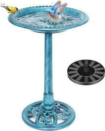 kapielisko-dla-ptakow-z-pompa-solarna-vivohome-zywiczne-niebieskie-50-cm