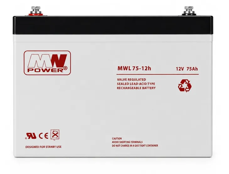 Bateria Long Life MWL 75-12h 12V 75Ah do pracy w systemach podtrzymania UPS