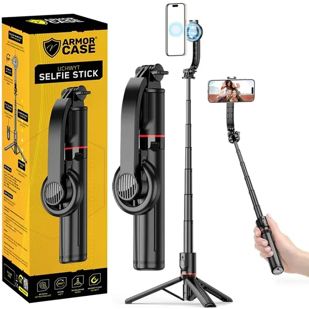 Selfie Stick Statyw Tripod Kijek Do Telefonu Magsafe Iphone Pilot