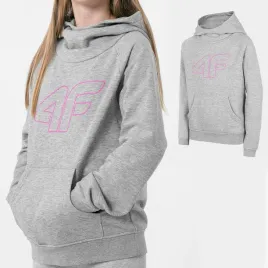 bluza-dziewczeca-4f-klasyczna-szara-z-kapturem-bawelna-kangurek-jbld002-134