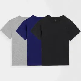 komplet-3-koszulek-dziewczecych-4f-t-shirt-basic-krotki-rekaw-bawelna-146