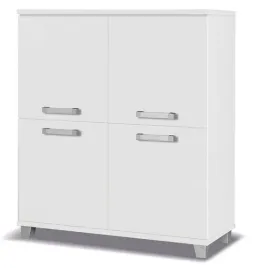 komoda-4-drzwi-100cm-kasztan-sliwa-bialy-system-x4