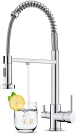 bateria-kuchenna-trojdrozna-360-obrotowa-stal-nierdzewna-dwie-dzwignie