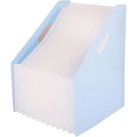 organizer-harmonijkowy-a4-wolnostojacy-na-biurko-niebieski-macaron-deli