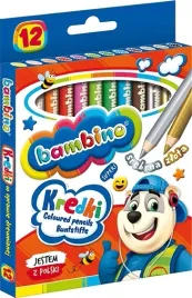 kredki-olowkowe-szkolne-bambino-12-kolorow