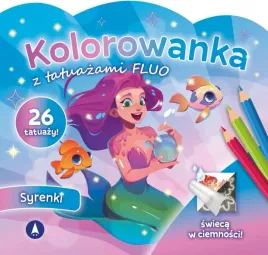 kolorowanka-z-tatuazami-fluo-syrenki-skrzat