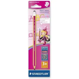 olowek-hb-trojkatny-rozowy-noris-stylus-z-rysikiem