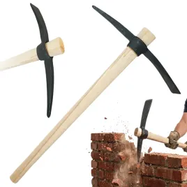 kilof-dwustronny-25kg-z-bukowym-trzonkiem-90cm-oskard-gorniczy-dwuramienny