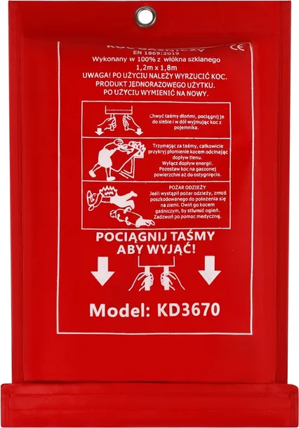 KOC GAŚNICZY 1,2X1,8M WŁÓKNO SZKLANE KD3670