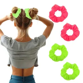scrunchie-gumki-do-wlosow-4-sztuki-neonowe-rozowe-zielone-elastyczne