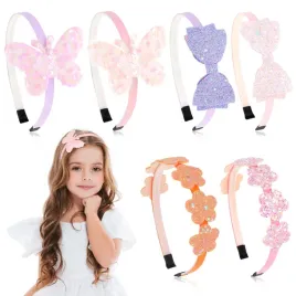 opaska-do-wlosow-zestaw-6-szt-kokardka-motyl-kwiat-glitter-rozowy-fioletowy
