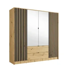 szafa-na-ubrania-200-cm-korso-duza-garderoba-dab-artisan-czarna-lustro