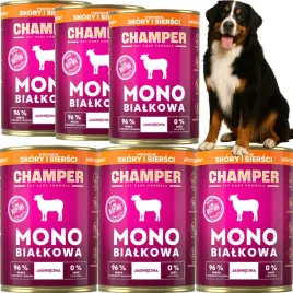 karma-mokra-dla-psa-monobialkowa-champer-skora-i-siersc-jagniecina-6x400g