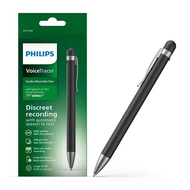 Philips dyktafon czarno-srebrny  32GB DVT1600