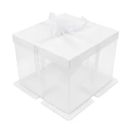 pudelko-na-tort-z-podkladem-przezroczyste-prezentowe-biale-wstazka-30x30x25