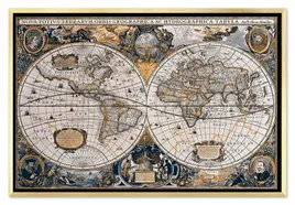 obraz-na-plotnie-mapa-swiata-63x93cm
