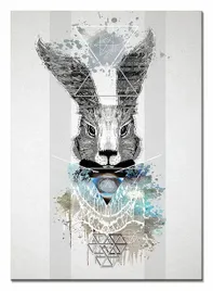 obraz-na-plotnie-krolik-abstrakcja-50x70cm