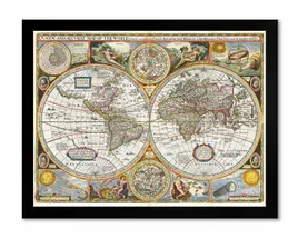 obraz-na-plotnie-mapa-swiata-33x43cm