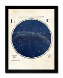 obraz-na-plotnie-mapa-nieba-33x43cm