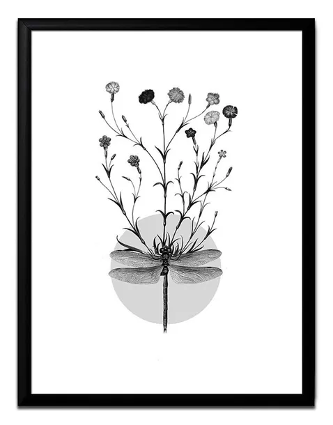 obraz-na-plotnie-owad-i-kwiaty-33x43cm