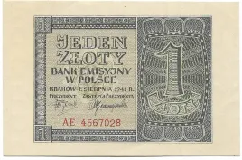 banknot-1-zloty-1-sierpnia-1941r-seria-ae-4567028-stan-unc-
