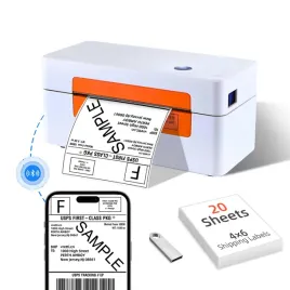 drukarka-etykiet-vretti-bluetooth-bialy-pomaranczowy-4x6-etykiety-wysylkowe