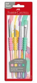 faber-castell-pedzelki-z-miekkim-uchwytem-pastelowe-4-sztuki