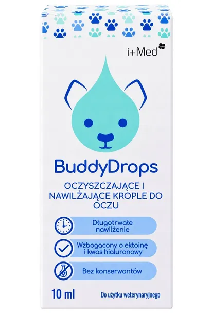 BIOWET BuddyDrops – Nawilżające Krople do Oczu dla Psów i Kotów | 10 ml