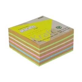 karteczki-kostka-kraft-76x76mm-5-kolorow-400-kartek-stick-n