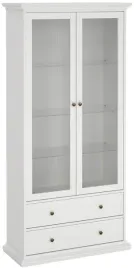 witryna-biala-96-cm-prado-do-jadalni-salonu-stojaca-przeszklona-szuflady