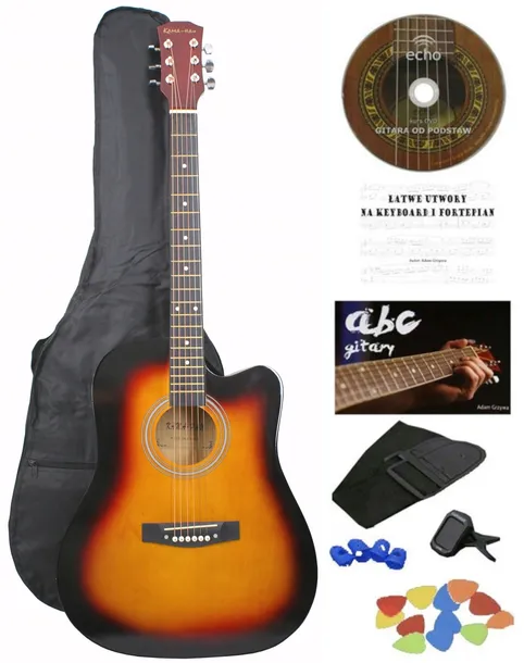 DUŻA GITARA AKUSTYCZNA 41" KAMA-HAU + DODATKI + PRZEGLĄD LUTNICZY / ZP