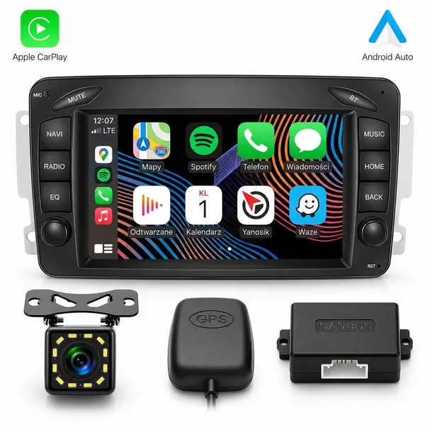 RADIO ANDROID CARPLAY NAWIGACJA MERCEDES W209 W210 W203 W170 WIFI BLUETOOTH