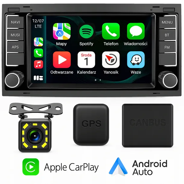 RADIO ANDROID DO VW MULTIVAN T5 TOUAREG GPS WIFI BT NAWIGACJA CARPLAY 4GB