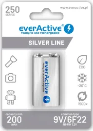 akumulatorek-6f22-ni-mh-everactive-9v-250mah-silver-line-1-szt