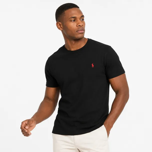 Koszulka męska Polo Ralph Lauren 710680785001 czarna T-shirt z logo r. M